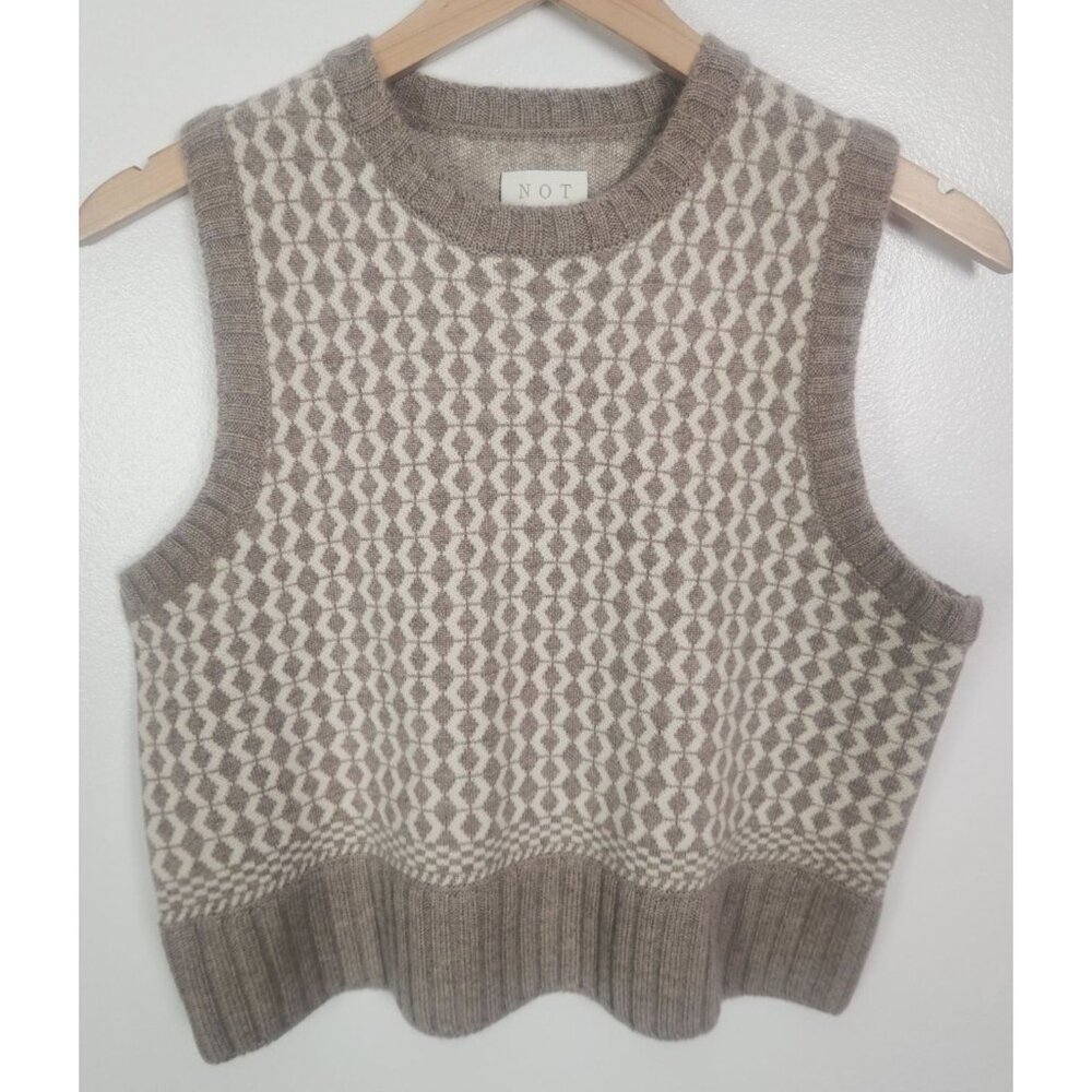 Not Monday Women's Sz. XS Wool & Cashmere Gillian Sweater Vest